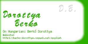 dorottya berko business card