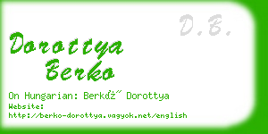 dorottya berko business card
